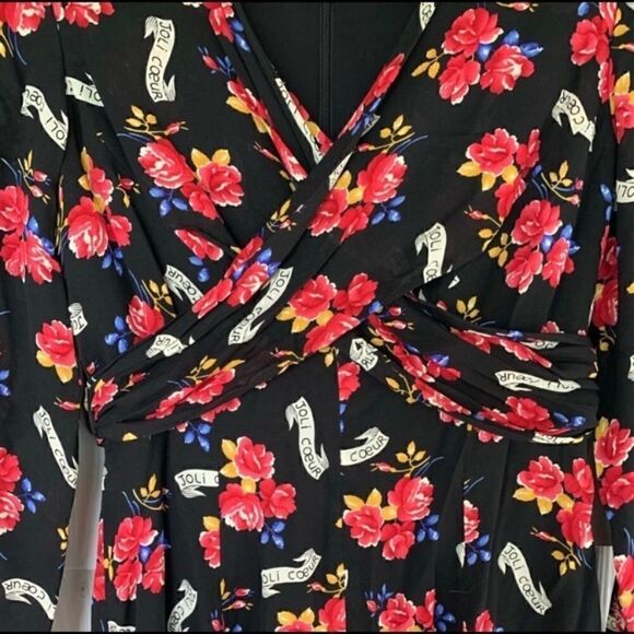 Vintage Dana Buchman Floral Silk Dress Size 6 - Picture 5 of 9